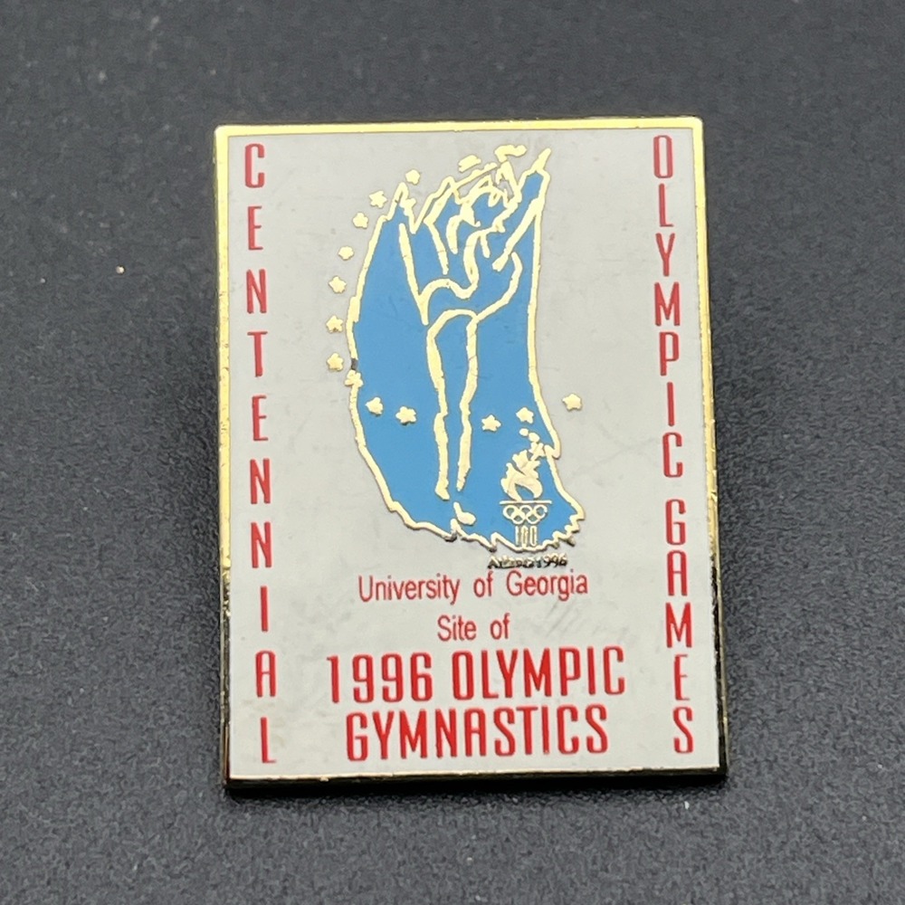 1996 Atlanta Olympic Games University Of Georgia Gymnastics Site Lapel Hat Pin